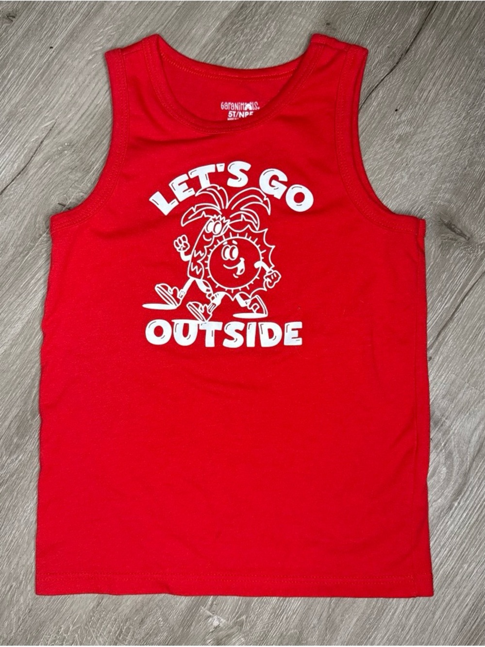Garanimals Red 'Let's Go Outside' Graphic Tank